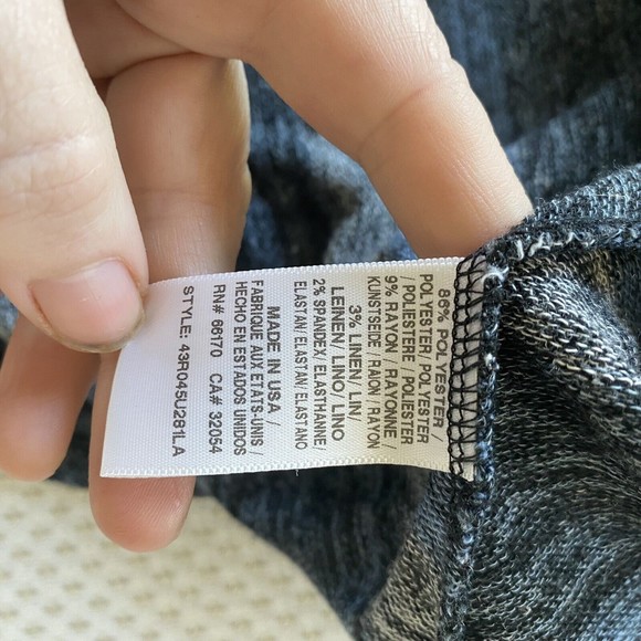 Free People Striped Top Oversized Medium Slouchy Striped Blue Vintage USA - Picture 8 of 13